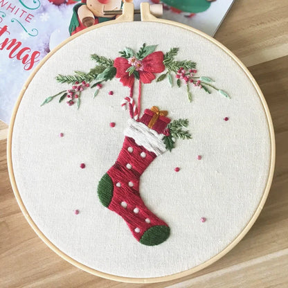 DIY Christmas Embroidery Kit for Beginners