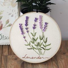 Colorful flowers Embroidery Kit for Beginners Modern, Easy Floral/Floral Art Kit with Hoop, DIY Starter Craft Kit for Adults
