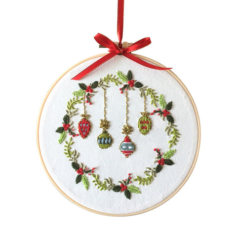Embroidery Kit for Beginners, DIY Hand Embroidery Full Kit Needlepoint, DIY Craft, Cross Stitch Set, Handmade Christmas Gift