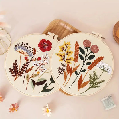 Bloom Collection – 4 Floral Embroidery Kits for Calm & Creativity