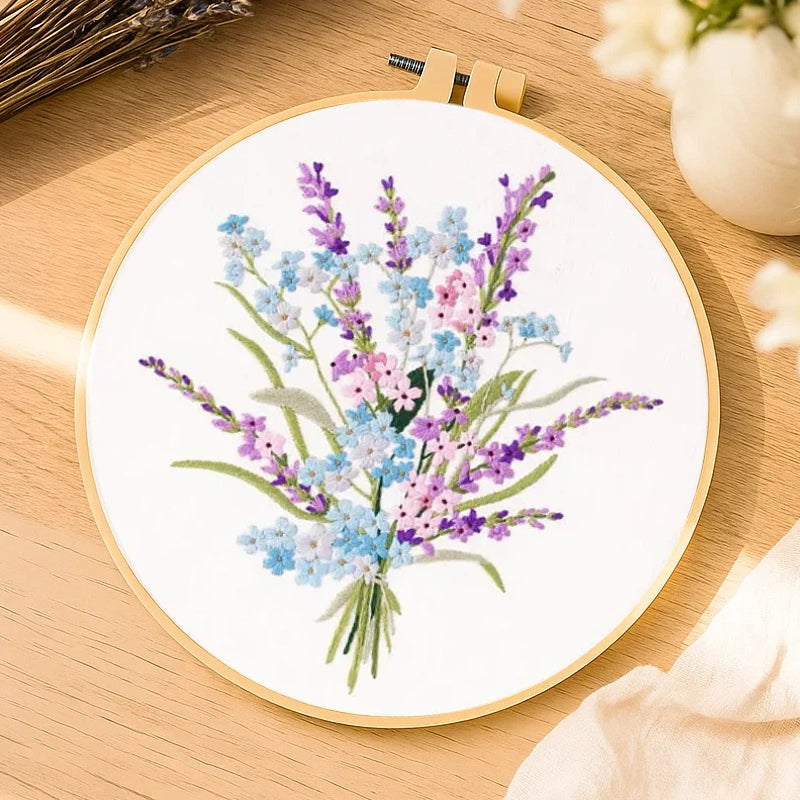 Floral Bouquet Embroidery Kit – Relaxing Hand Stitching Set