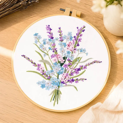 Floral Bouquet Embroidery Kit – Relaxing Hand Stitching Set