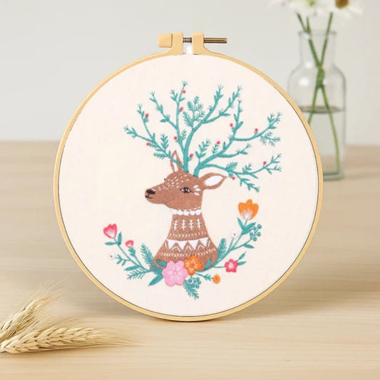 Forest Guardian captures the gentle beauty of nature through an elegant deer adorned with branch-like antlers and surrounded by blooming flowers. The blend of earthy browns, soft pinks, and vibrant oranges creates a harmonious and cozy feel. Perfect for adding a touch of woodland serenity to any home or as a thoughtful handmade gift full of warmth and tranquility.