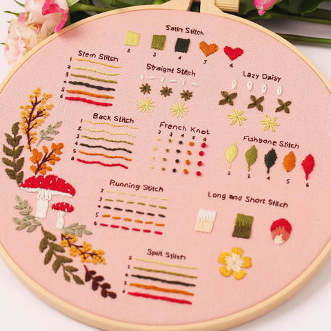 Beginner Embroidery Kit Set of 3 | Beginner Embroidery Kit | Modern Needlepoint Kit Cross Stitch | Hand Embroidery Kit | DIY Craft