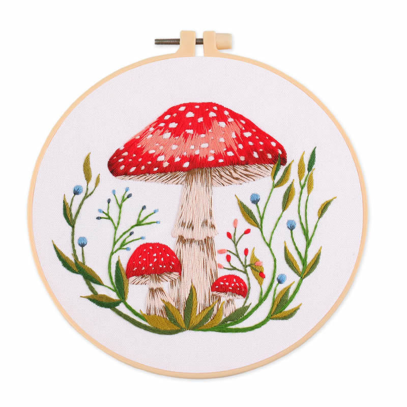 Embroidery Kit Beginner, Mushrooms diy crafts for adults, Embroidery Kits, DIY kits for adults, DIY kits for women, DIY gifts