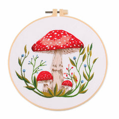 Embroidery Kit Beginner, Mushrooms diy crafts for adults, Embroidery Kits, DIY kits for adults, DIY kits for women, DIY gifts