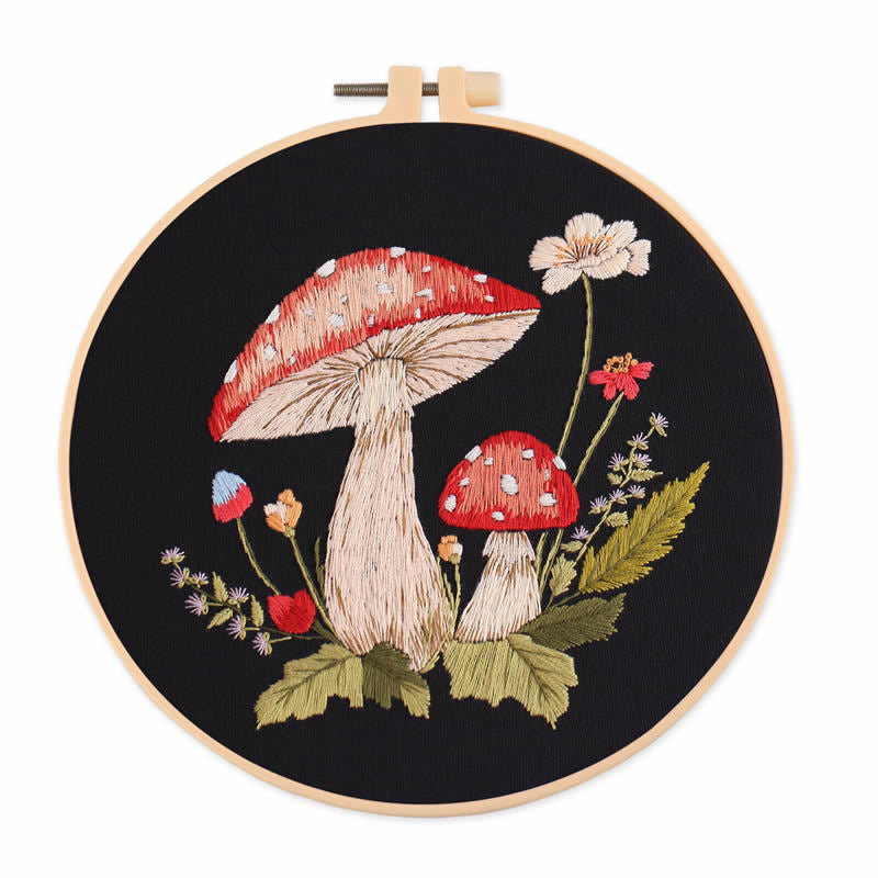Embroidery Kit Beginner, Mushrooms diy crafts for adults, Embroidery Kits, DIY kits for adults, DIY kits for women, DIY gifts