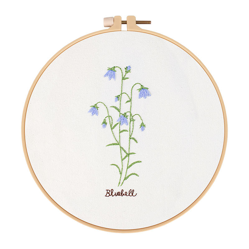 Embroidery kit beginner Oval floral pattern embroidery kit Hand Embroidery Full Kit