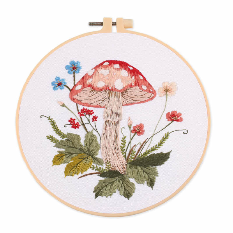 Embroidery Kit Beginner, Mushrooms diy crafts for adults, Embroidery Kits, DIY kits for adults, DIY kits for women, DIY gifts
