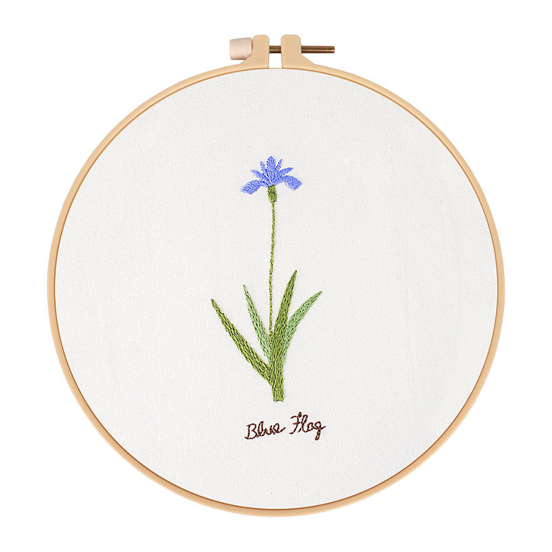 Embroidery kit beginner Oval floral pattern embroidery kit Hand Embroidery Full Kit