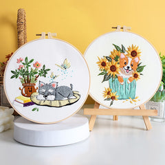 Dog Embroidery Kit For Beginner Modern Embroidery Kit diy kit corgi golden retriever embroidery kit starter DIY craft kit gift for dog lover