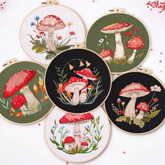 Embroidery Kit Beginner, Mushrooms diy crafts for adults, Embroidery Kits, DIY kits for adults, DIY kits for women, DIY gifts