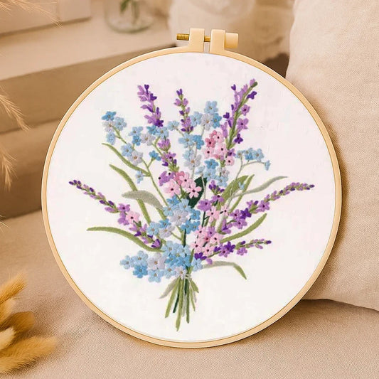 Floral Bouquet Embroidery Kit – Relaxing Hand Stitching Set