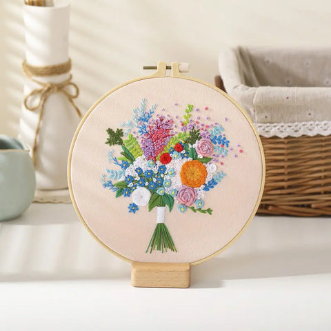 Thoughtful handmade embroidery gift idea for Mum – beginner-friendly modern craft kit-UK