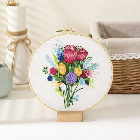Thoughtful handmade embroidery gift idea for Mum – beginner-friendly modern craft kit-UK