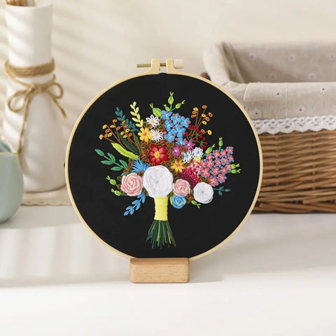 Thoughtful handmade embroidery gift idea for Mum – beginner-friendly modern craft kit-UK