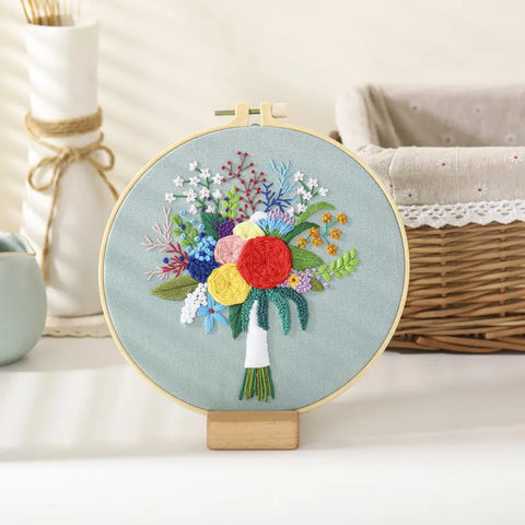 Thoughtful handmade embroidery gift idea for Mum – beginner-friendly modern craft kit-UK