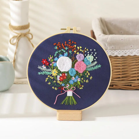 Thoughtful handmade embroidery gift idea for Mum – beginner-friendly modern craft kit-UK