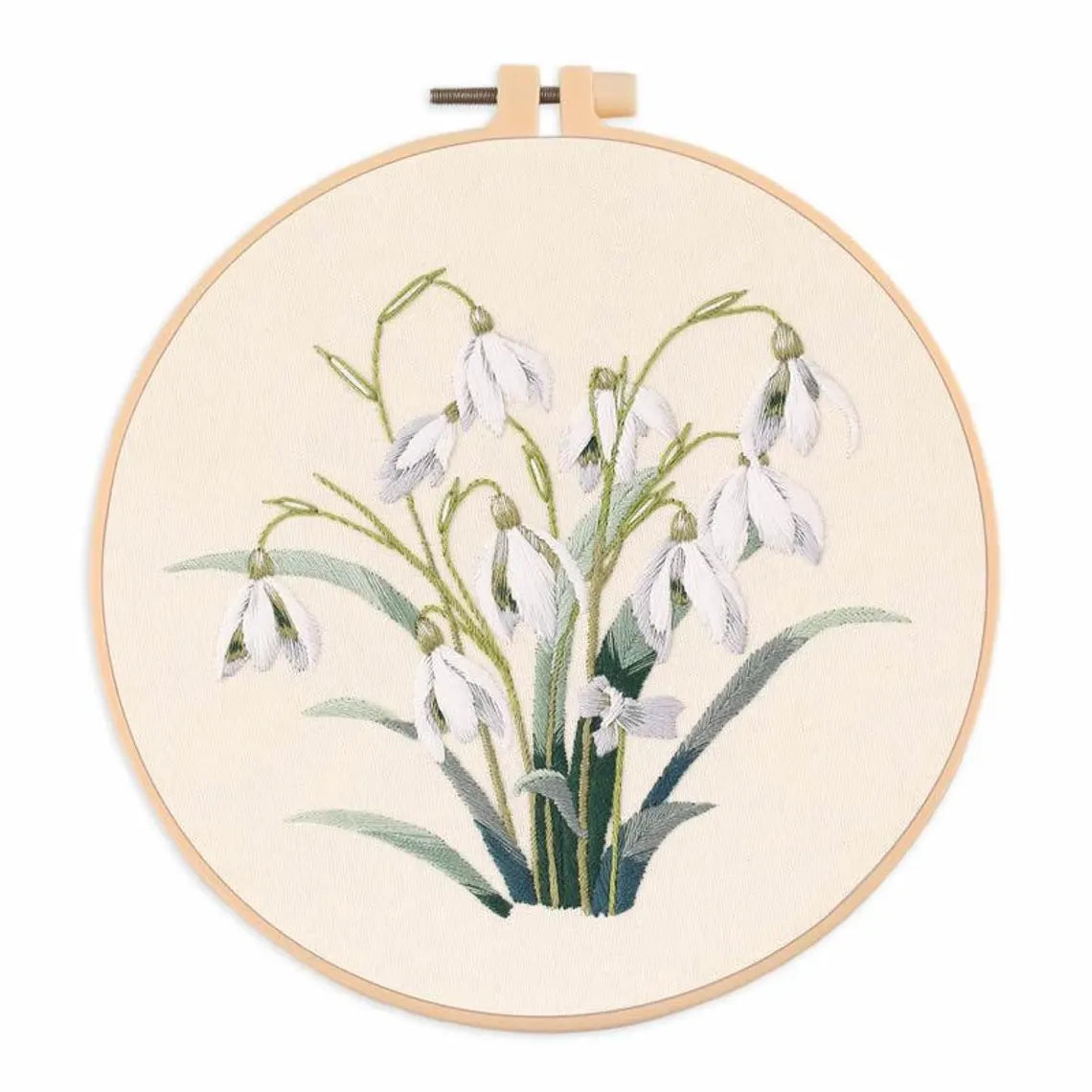 UK beginner embroidery kit with flowers