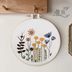 Embroidery Kit Beginner flower diy| embroidery kit modern plants | cross stitch Kit Embroidery gift | diy Kit adult kids | Gift for Mom/Her