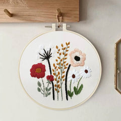 Embroidery Kit Beginner flower diy| embroidery kit modern plants | cross stitch Kit Embroidery gift | diy Kit adult kids | Gift for Mom/Her