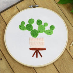 Beginner Embroidery | Modern Embroidery | Flowers Embroidery Full Kit with Needlepoint Hoop| DIY Craft Kit