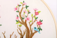 DIY Craft Kit Floral Antlers | Modern Embroidery Kit with Pattern | Christmas Gift Decoration Embroidery Full Kit