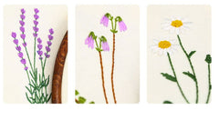 Embroidery kit beginner Oval floral pattern embroidery kit Hand Embroidery Full Kit