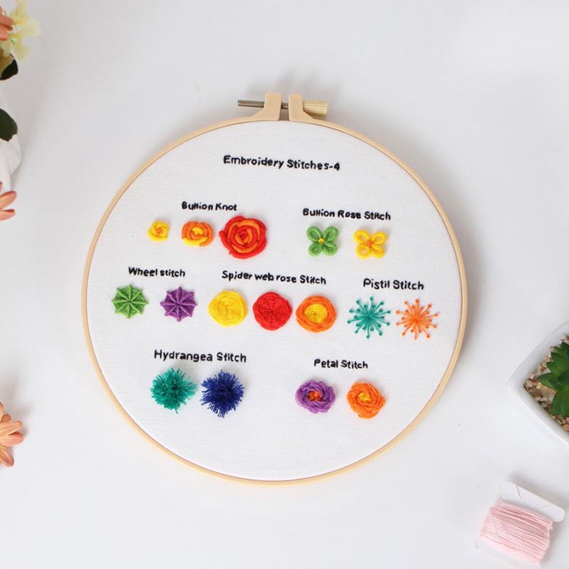 Beginner Embroidery Kit Set of 4, Beginner Embroidery kit, Modern embroidery kit cross stitch, Hand Embroidery Kit, Needlepoint, DIY Craft