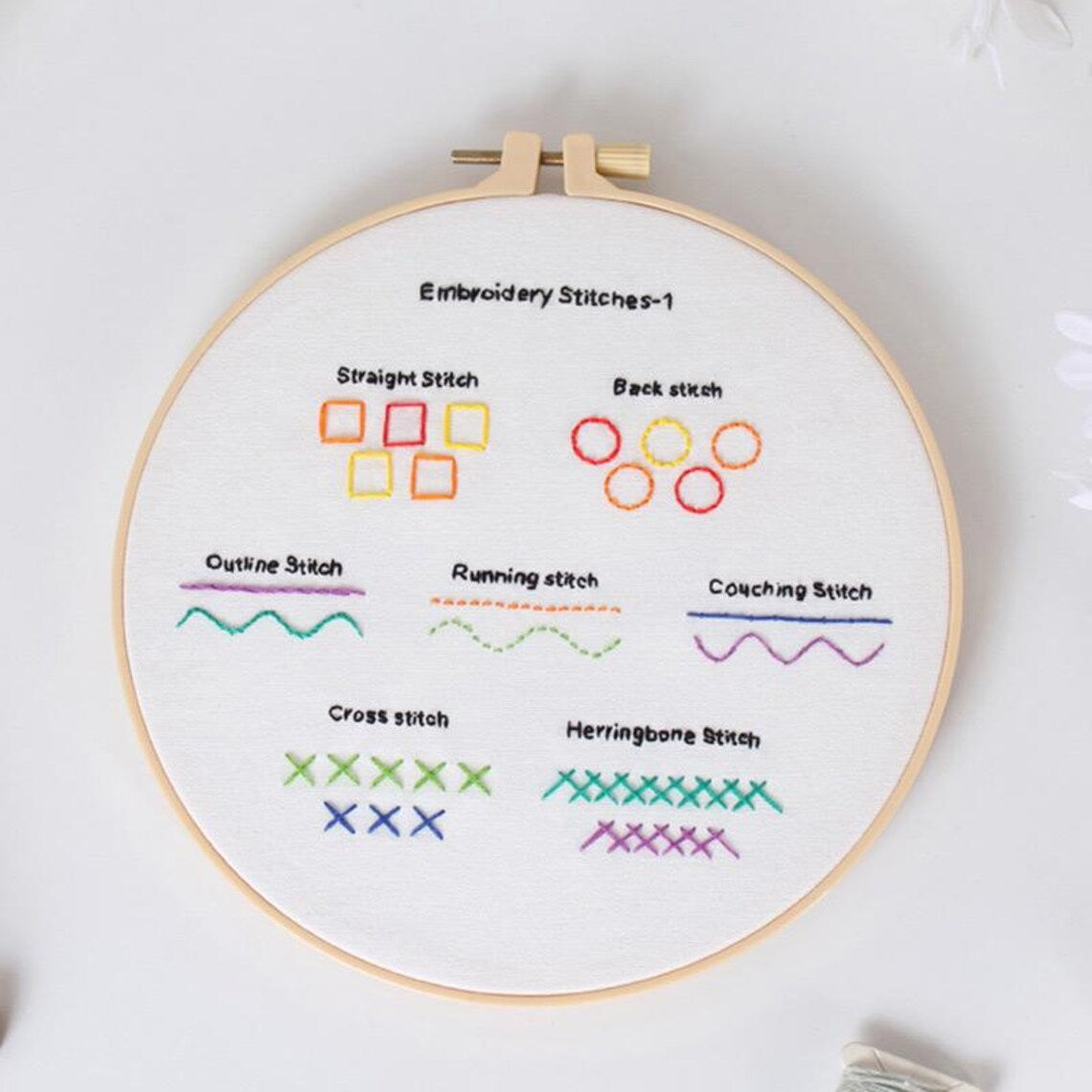 Beginner Embroidery Kit Set of 4, Beginner Embroidery kit, Modern embroidery kit cross stitch, Hand Embroidery Kit, Needlepoint, DIY Craft