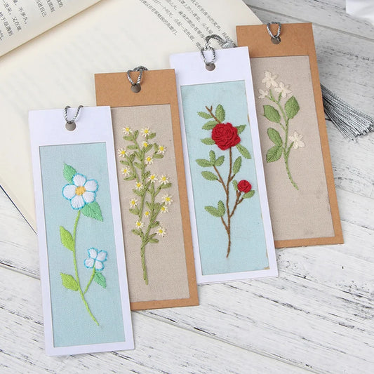 5 Set Of Embroidered Bookmark