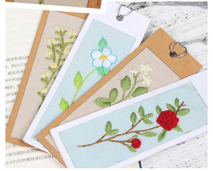 5 Set Of Embroidered Bookmark